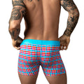 Male Power So Cumfy Gingham Boxer Brief Turquoise L