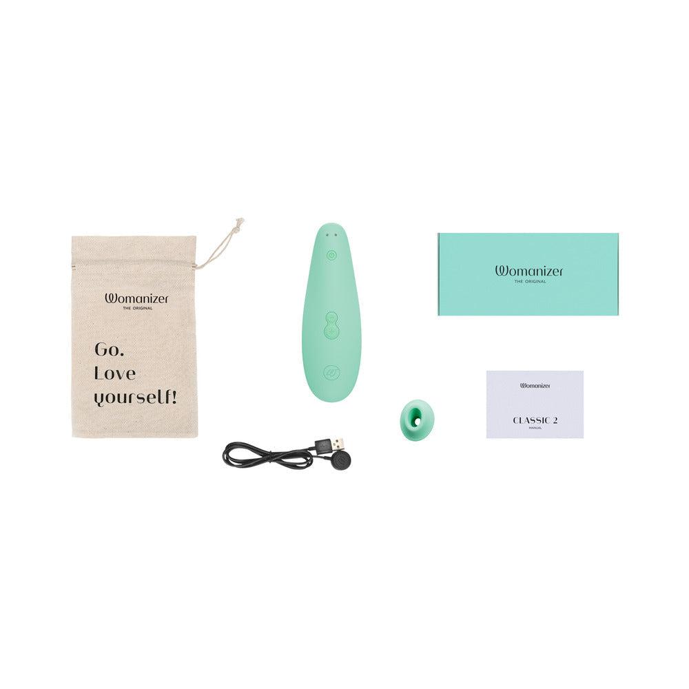 Womanizer x Marilyn Monroe Classic 2 Special Edition Pleasure Air Clitoral Stimulator Mint - Fantasies Boutique