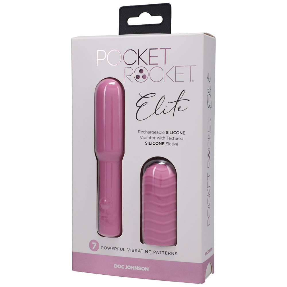 Pocket Rocket Elite Rechargeable Bullet With Removable Sleeve Pink - Fantasies Boutique