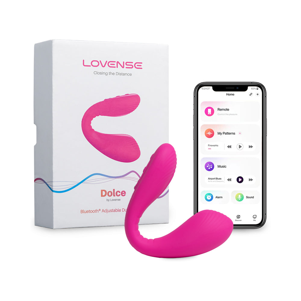 Lovense Dolce Bluetooth Adjustable Dual Vibrator - Fantasies Boutique