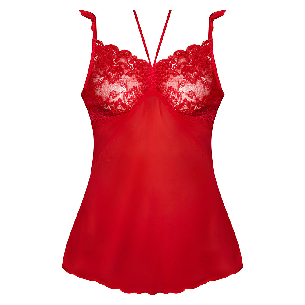 Magic Silk Sugar High Babydoll & Thong Set Red Queen Size