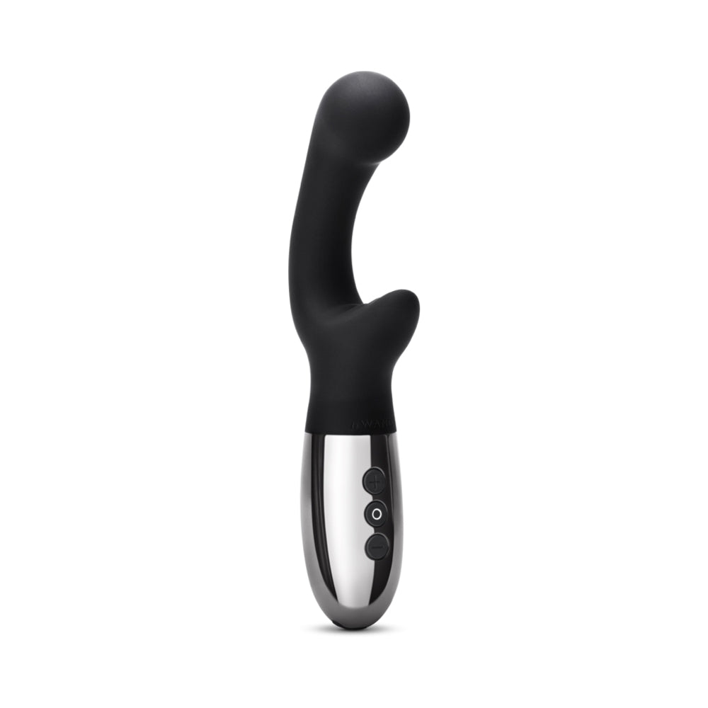 Le Wand XO Rechargeable Double-Motor Wave Silicone Dual Stimulation Vibrator Black - Fantasies Boutique