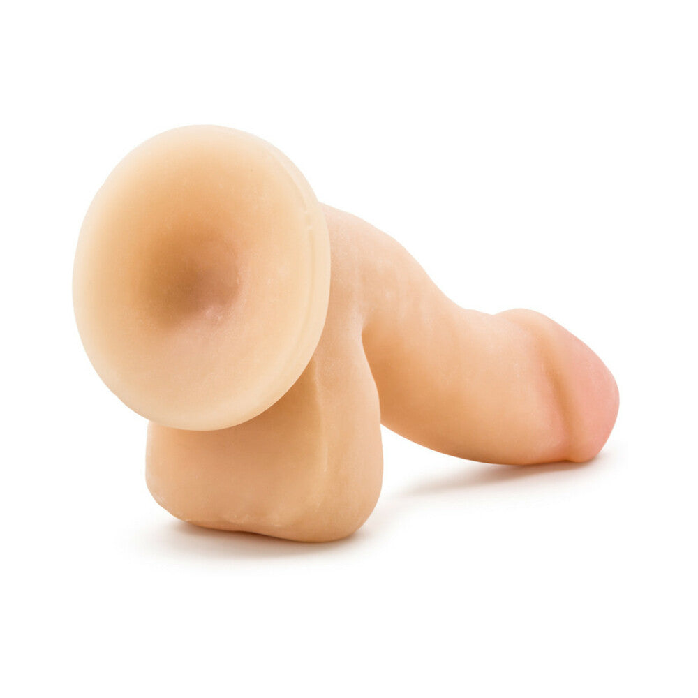 Au Naturel 6.5 in. Posable Dual Density Dildo with Balls Beige - Fantasies Boutique
