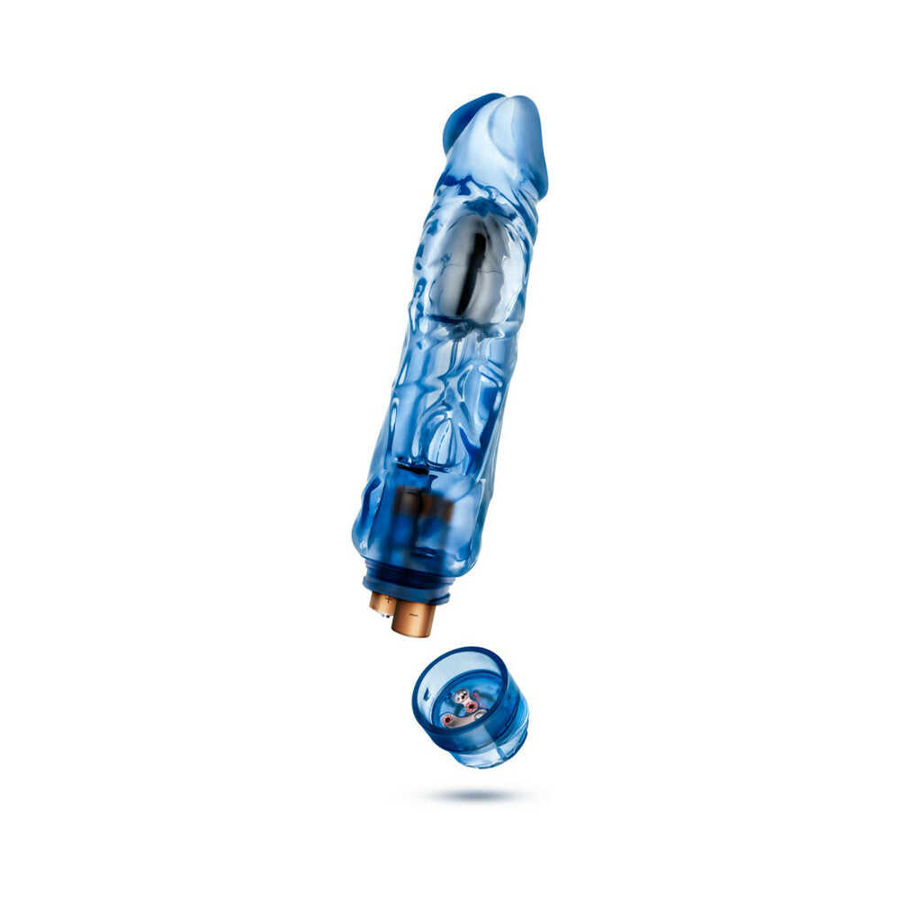 Naturally Yours Wild Ride Realistic 9 in. Vibrating Dildo Blue - Fantasies Boutique