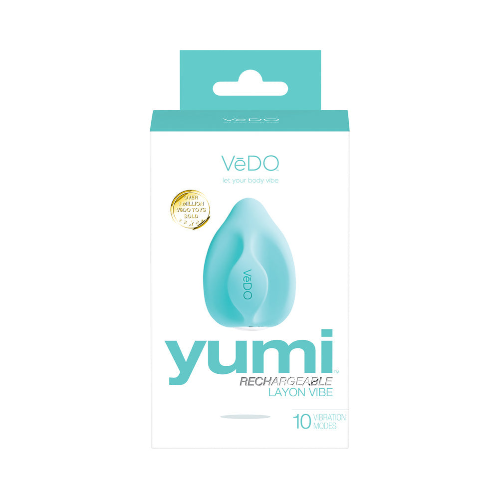 VeDO Yumi Rechargeable Finger Vibe - Tease Me Turquoise - Fantasies Boutique