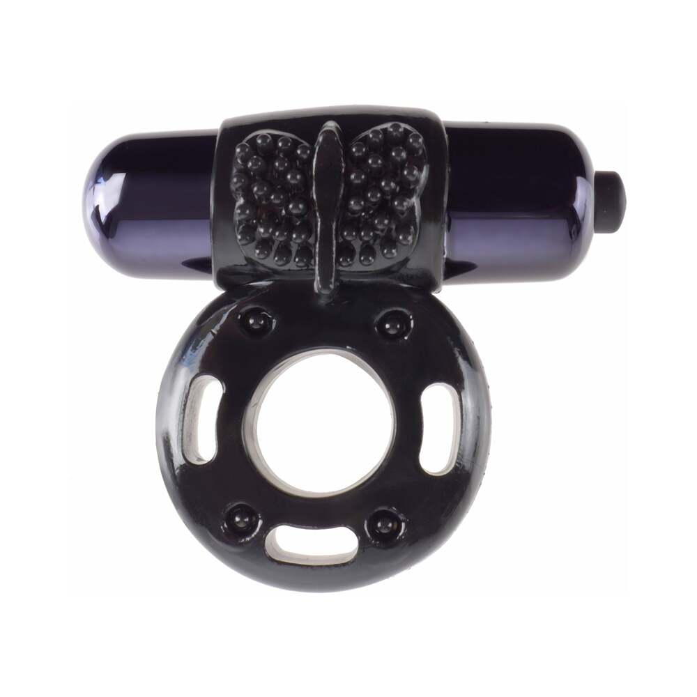 Pipedream Fantasy C-Ringz Vibrating Super Ring With Bullet Black - Fantasies Boutique