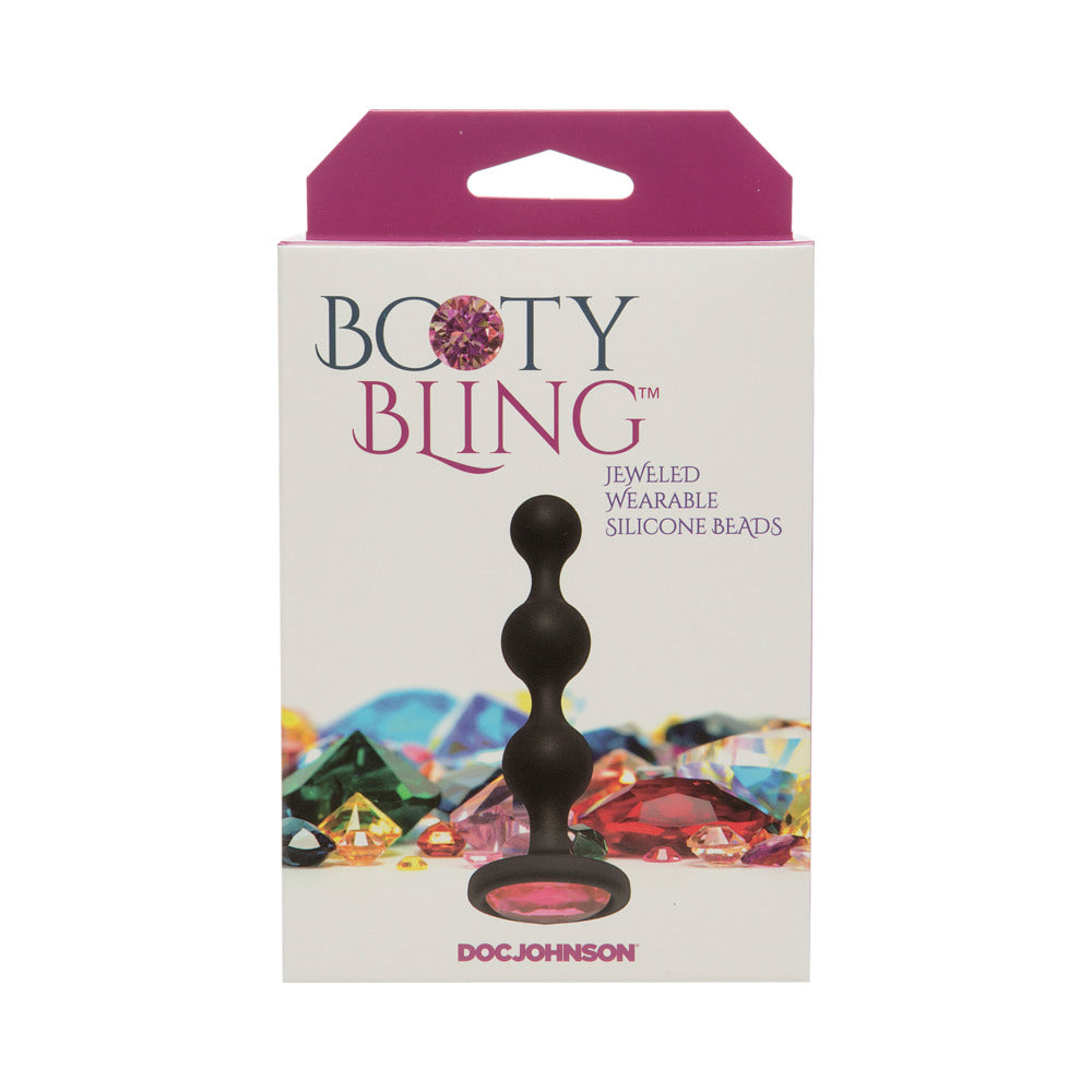 Booty Bling Jeweled Wearable Silicone Beads Pink - Fantasies Boutique