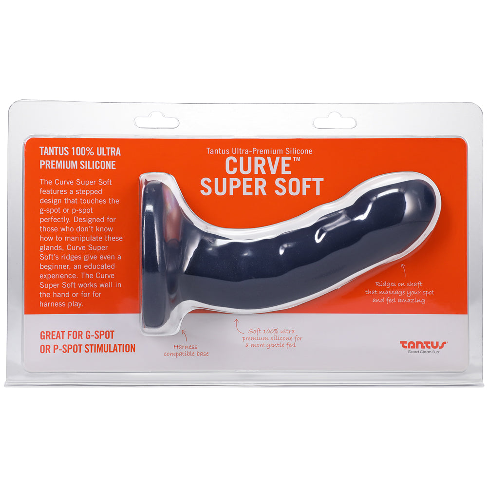 Tantus Curve 6.5 in. Dildo Medium-Firm Sapphire - Fantasies Boutique