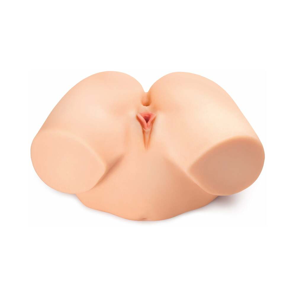 PDX Plus 360º Banger Dual Entry Masturbator Beige - Fantasies Boutique