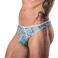 Male Power Marble Mesh Mini Moonshine Silver Blue L/XL