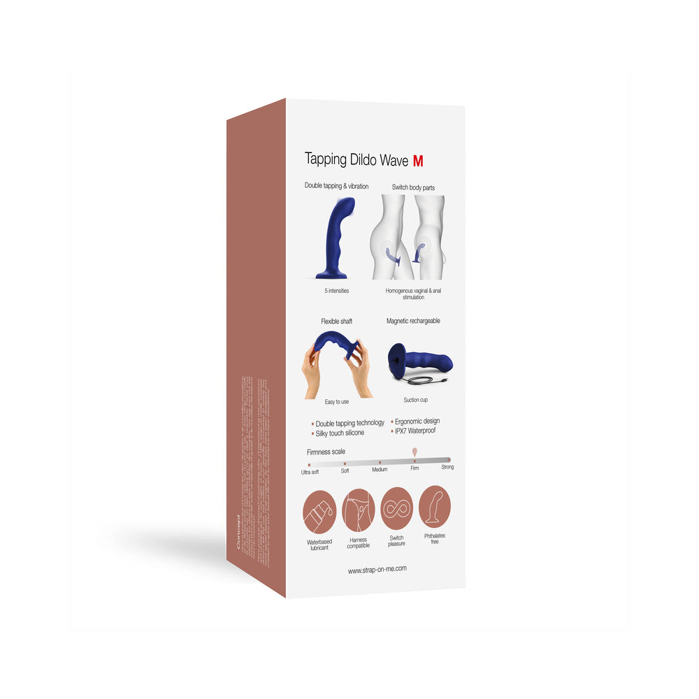 Strap-On-Me Tapping Dildo Wave Night Blue - Fantasies Boutique