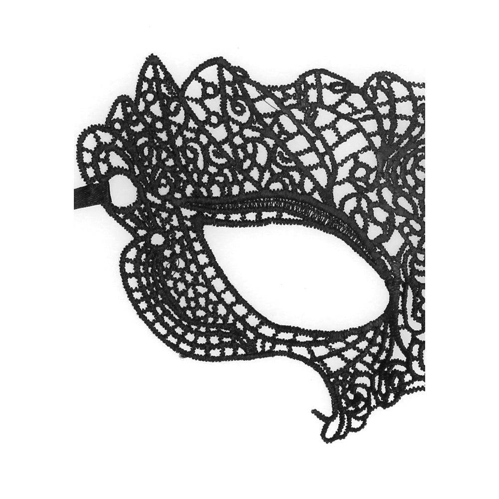 Ouch! Black & White Princess Lace Eye Mask Black - Fantasies Boutique