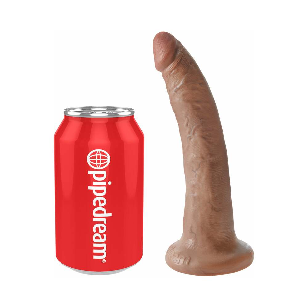 King Cock 7 in. Cock Realistic Dildo With Suction Cup Tan - Fantasies Boutique