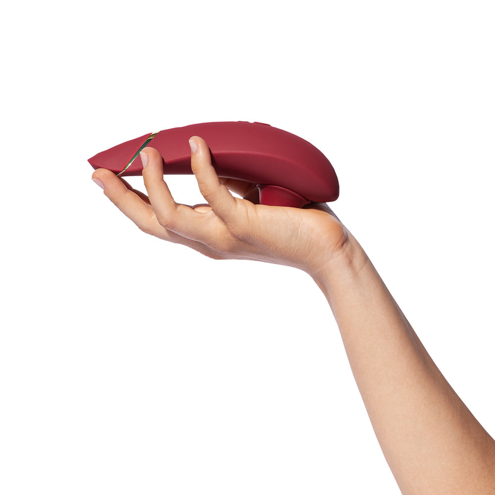 Womanizer Premium 2 Rechargeable Silicone Luxurious Pleasure Air Clitoral Stimulator Bordeaux - Fantasies Boutique