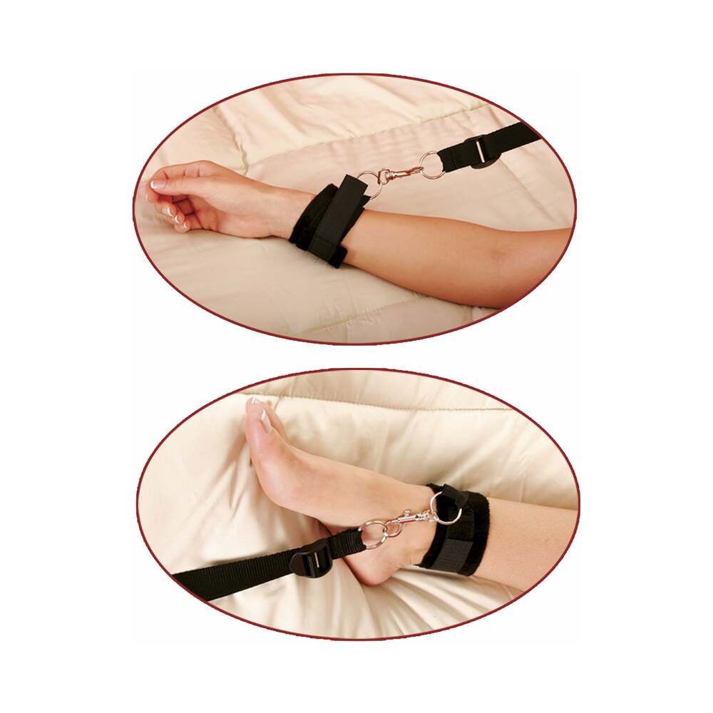 Fetish Fantasy Series Bed Bindings Restraint Kit Black - Fantasies Boutique