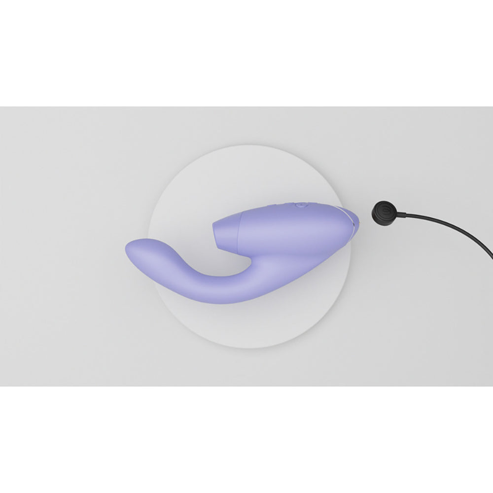 Womanizer Duo 2 Rechargeable Dual Stimulation Pleasure Air and G-Spot Vibrator Lilac - Fantasies Boutique