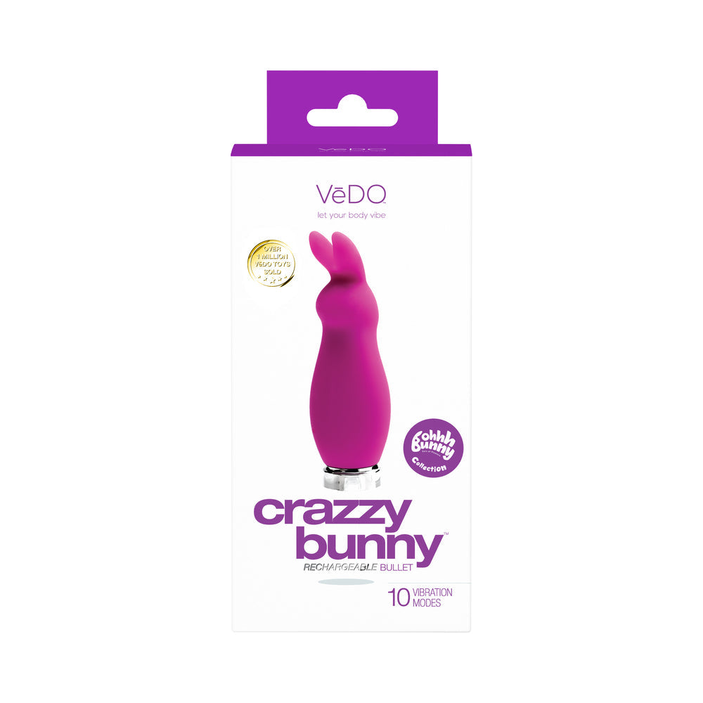 VeDO Crazzy Bunny Rechargeable Mini Vibe - Perfectly Purple
