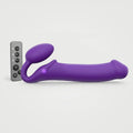 Strap-On-Me Rechargeable Remote-Controlled Silicone Vibrating Bendable Strap-On Purple XL - Fantasies Boutique
