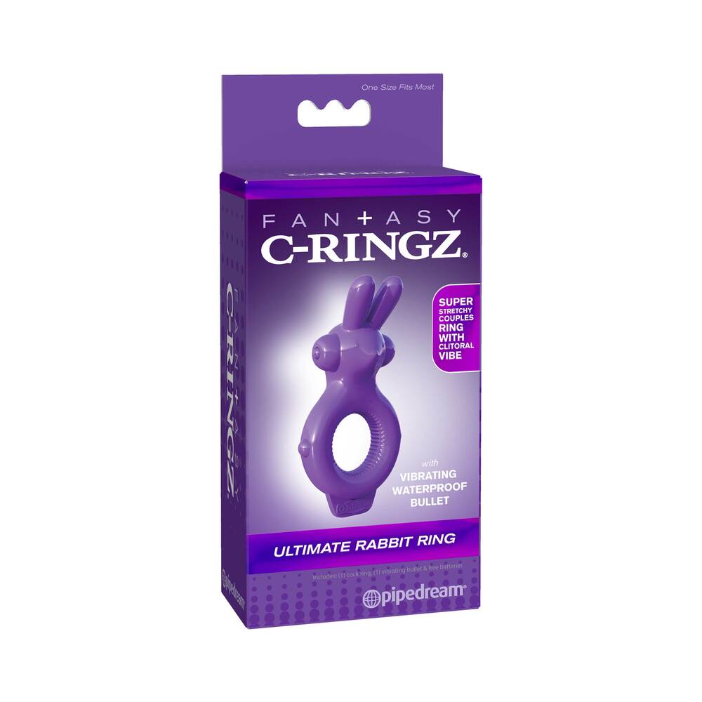 Fantasy C-Ringz Vibrating Ultimate Rabbit Ring With Ears Purple - Fantasies Boutique