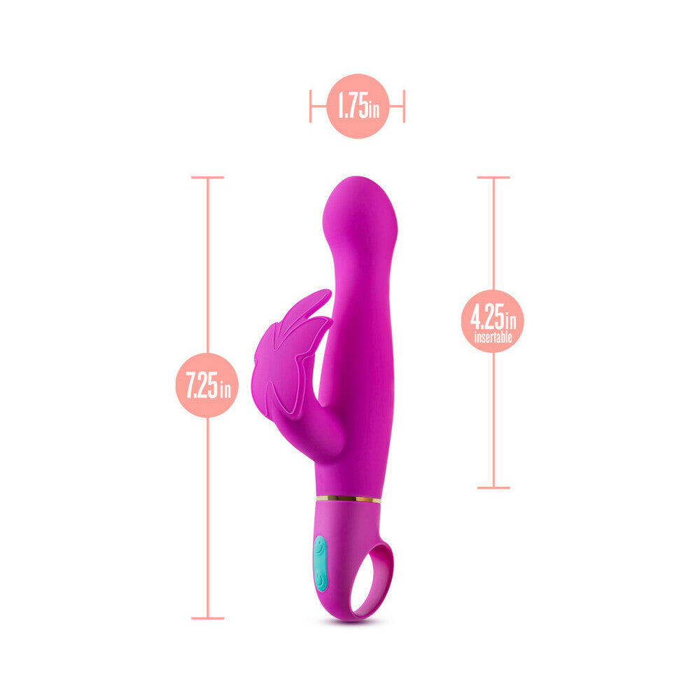 Aria Naughty AF Silicone Dual Stimulation Vibrator Plum - Fantasies Boutique