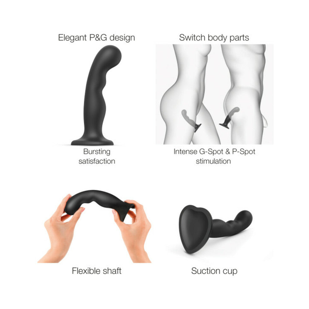 Strap-On-Me Hybrid Collection Silicone Dildo Plug P&G Black XL - Fantasies Boutique