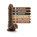 Dr. Skin Basic 7 Realistic 7.75 in. Dildo with Balls Brown - Fantasies Boutique