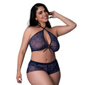 Magic Silk Hazy Dayz Halter Top & Hot Short Set Butterfly Queen Size