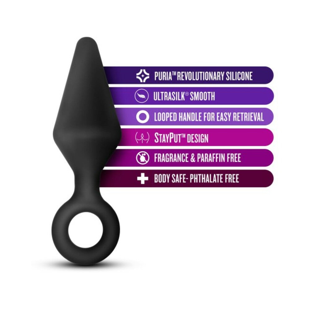 Blush Anal Adventures Platinum Silicone Loop Plug Medium Black