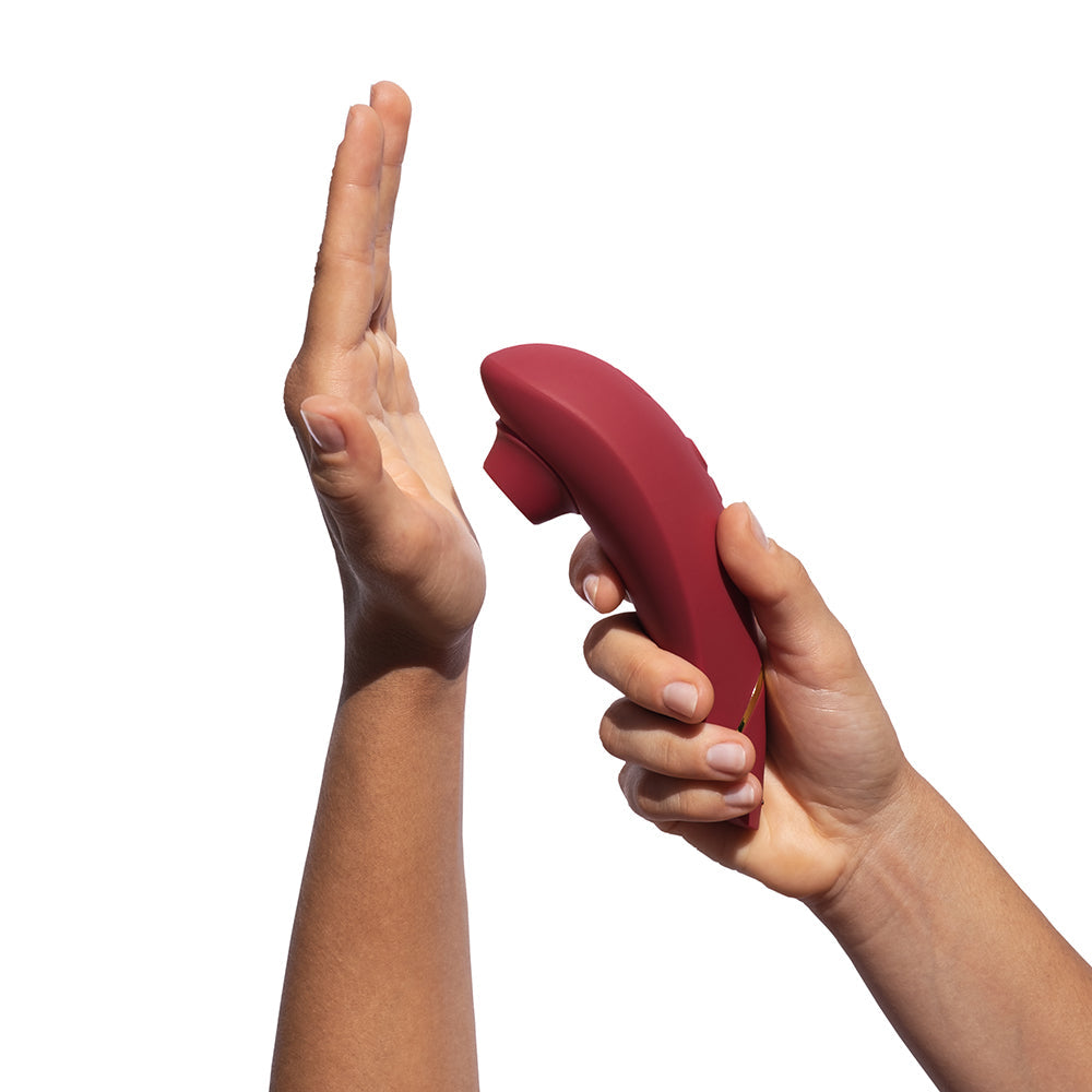 Womanizer Premium 2 Rechargeable Silicone Luxurious Pleasure Air Clitoral Stimulator Bordeaux - Fantasies Boutique