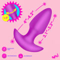 BANG! Thrusting & Vibrating Silicone Butt Plug Purple