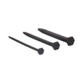 Ouch! Urethral Sounding Textured Silicone Screw Plug Set Black 9 mm / 13 mm / 16.5 mm