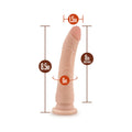 Au Naturel Mr. Slim 9.25 in. Posable Dual Density Dildo Beige - Fantasies Boutique