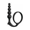 Pipedream Anal Fantasy Collection Silicone Ass-Gasm Cockring Anal Beads Black - Fantasies Boutique