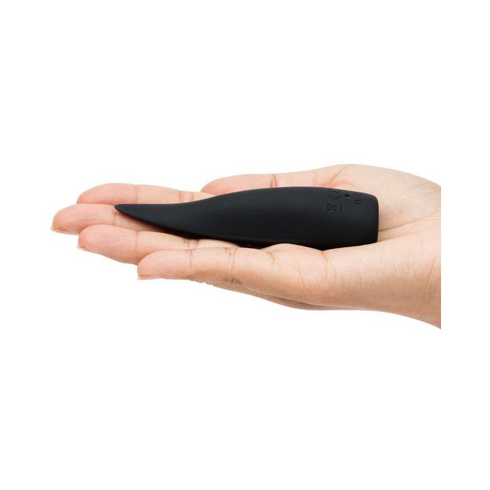 Fifty Shades of Grey Sensation Rechargeable Silicone Flickering Tongue Vibrator Black - Fantasies Boutique