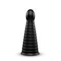b-Vibe Cone 10 in. Tapered & Ribbed Dildo with Suction Cup