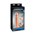 Fantasy X-tensions 8 in. Silicone Hollow Extension With Adjustable Straps Beige - Fantasies Boutique