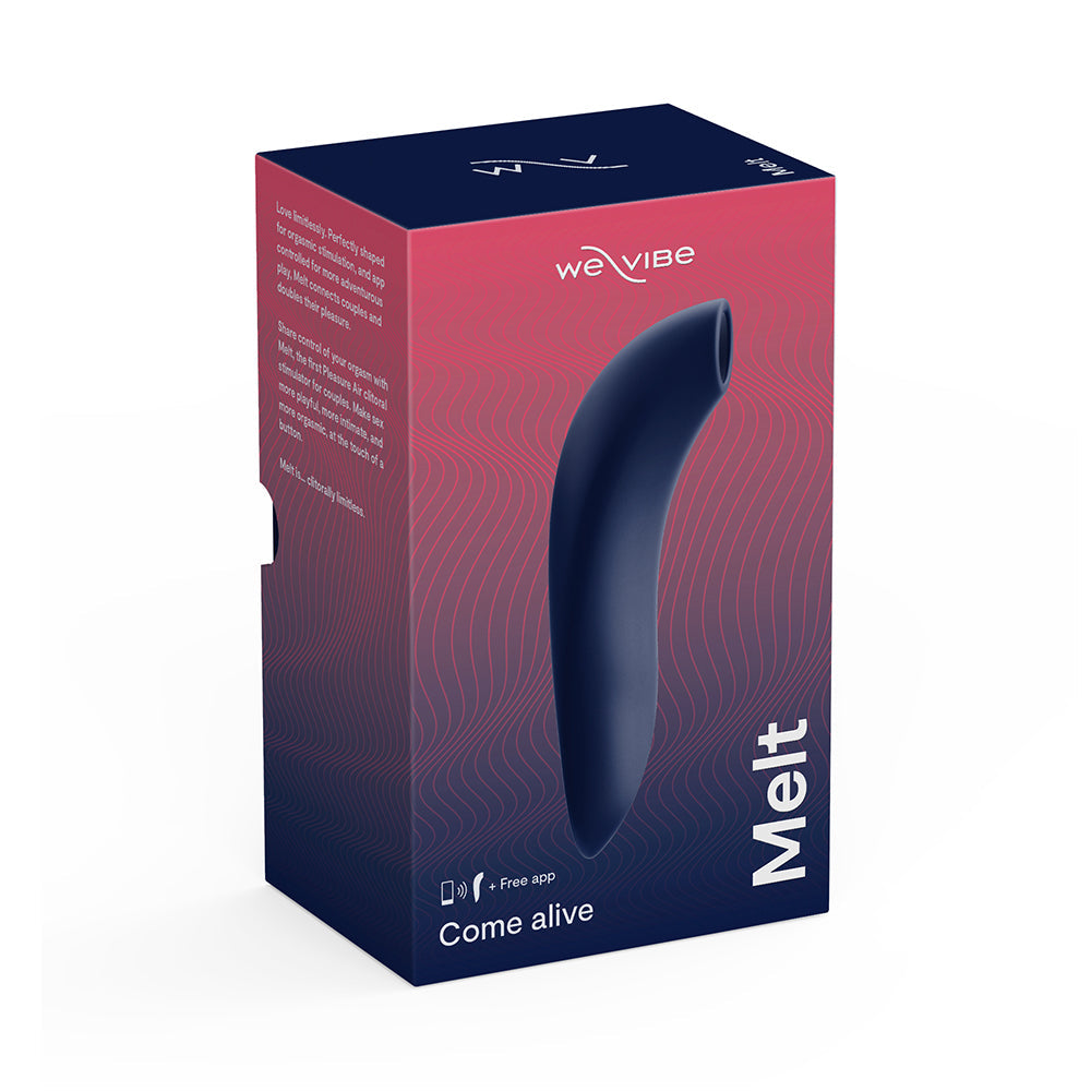 We-Vibe Melt Rechargeable Silicone Pleasure Air Clitoral Stimulator Midnight Blue - Fantasies Boutique