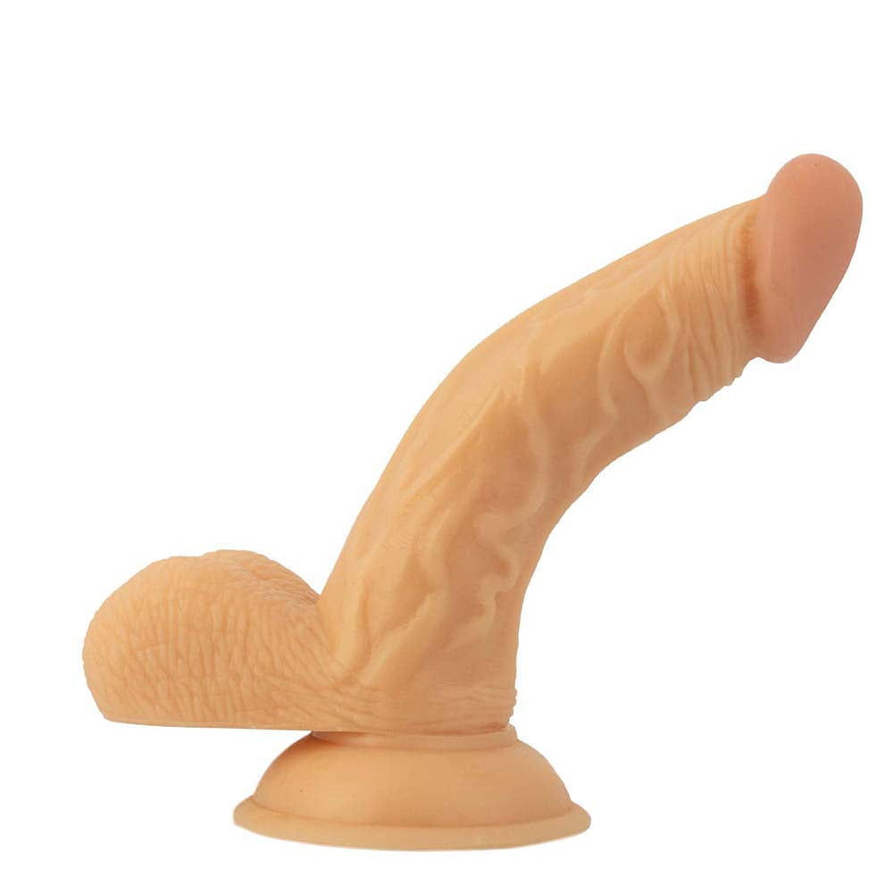 All American Whoppers 6.5 in. Curved Dong with Balls + Cherry Anal-Ese - Fantasies Boutique