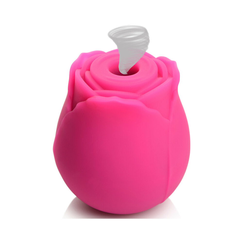 Curve Toys Gossip Cum Into Bloom Rechargeable Silicone Clitoral Stimulator Rose Crush Magenta - Fantasies Boutique