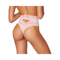 Dreamgirl High-Waist Scallop Lace Panty With Keyhole Back Pink M - Fantasies Boutique