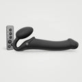 Strap-On-Me Rechargeable Remote-Controlled Silicone Vibrating Bendable Strap-On Black L - Fantasies Boutique
