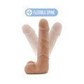 Blush Au Naturel Suave 7 in. Posable Dual Density Dildo with Balls Tan - Fantasies Boutique