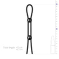 Nexus Forge Adjustable Silicone Cock and Ball Lasso Ring Black - Fantasies Boutique