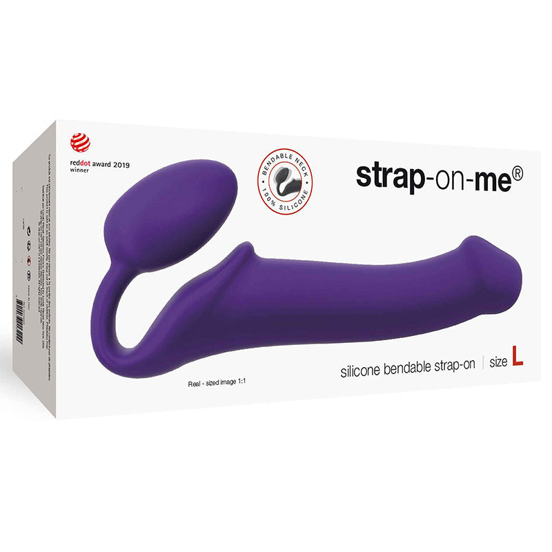 Strap-On-Me Semi-Realistic Bendable Silicone Strap-On Purple L - Fantasies Boutique
