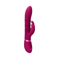 VIVE SORA Rechargeable Silicone G-Spot Rabbit Vibrator with Up & Down Stimulating Rings Pink - Fantasies Boutique