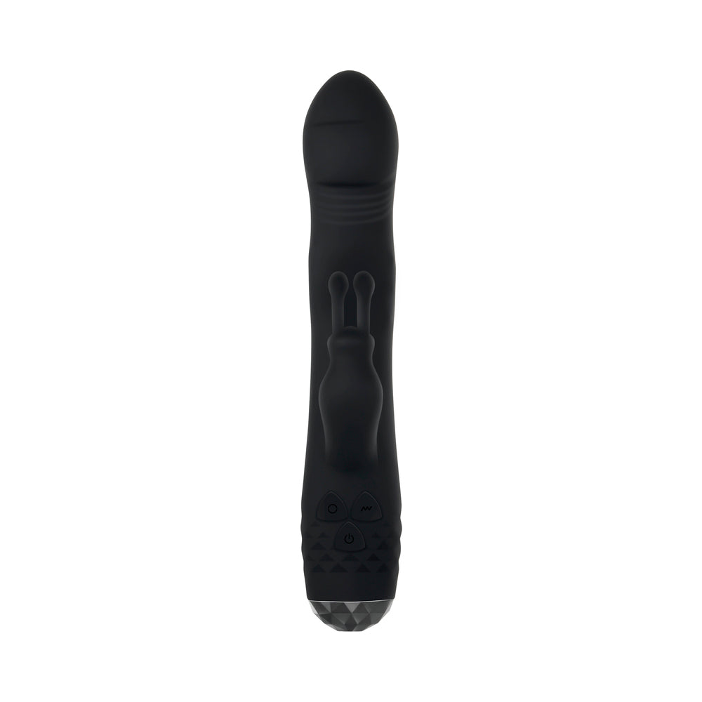 Evolved Bodacious Bunny Rechargeable Silicone Rabbit Vibrator Black - Fantasies Boutique