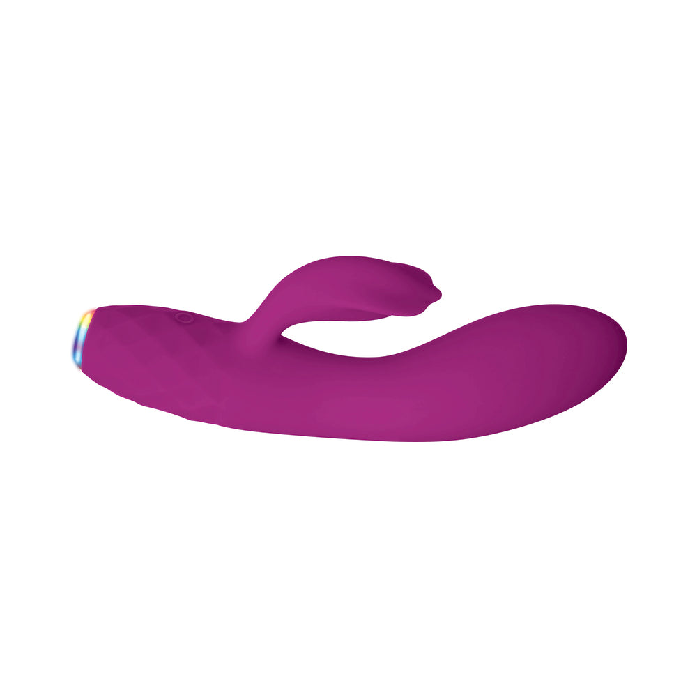 Evolved Glimmer Light-Up Rechargeable Silicone Dual Stimulator Purple - Fantasies Boutique