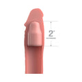 Fantasy X-tensions Elite 8 in. Silicone Sleeve with 2 in. Extender Beige - Fantasies Boutique