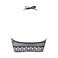Shots Le Desir Bliss Strappy Fishnet Halter Top Black O/S - Fantasies Boutique