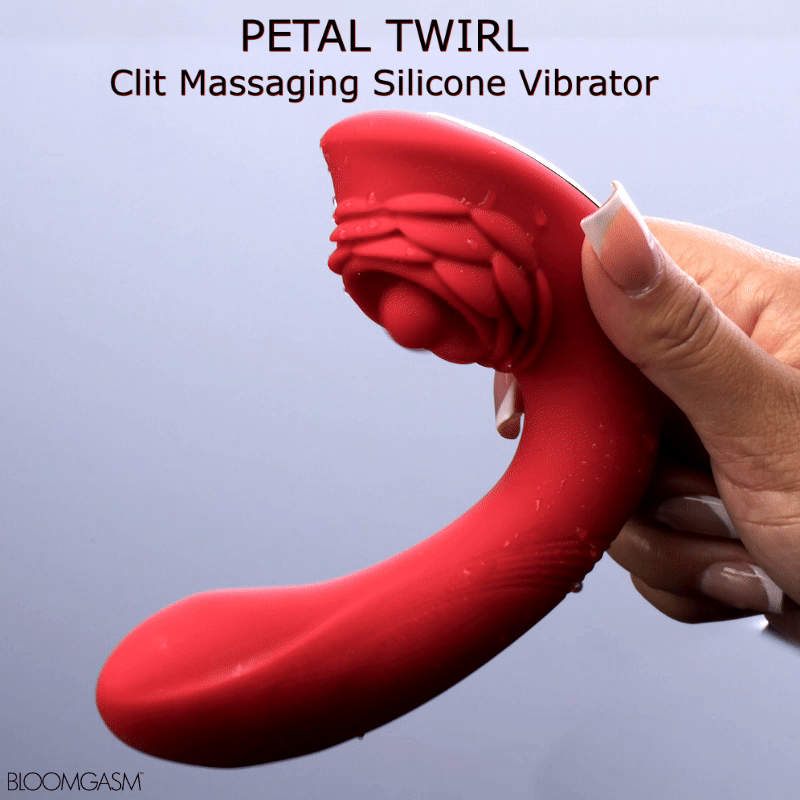 Bloomgasm Petal Twirl Clit Massaging Silicone Vibrator